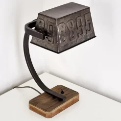 Lampe A Poser Anvik Brun, Gris, Rouille, 1 Lumiere