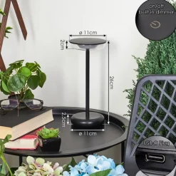 Lampe A Poser Baigorrita Led Noir, 1 Lumiere