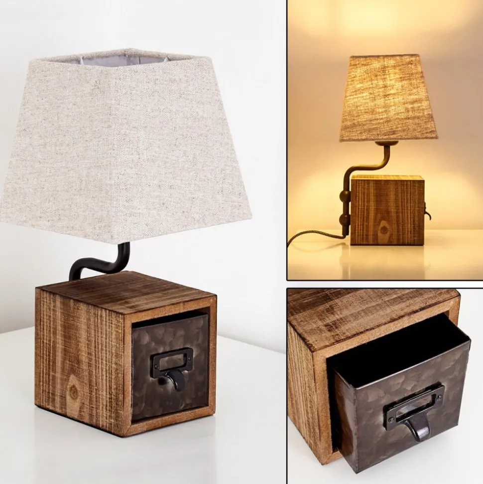 Lampe A Poser Banister Brun, Rouille, 1 Lumiere