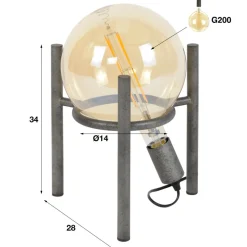 Lampe A Poser Boschoord Rouille, 1 Lumiere