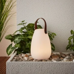 Lampe A Poser Brilliant Karie Led Brun, Blanc, 1 Lumiere, Telecommandes, Changeur De Couleurs