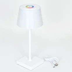 Lampe A Poser Burzaco Led Blanc, 1 Lumiere, Changeur De Couleurs