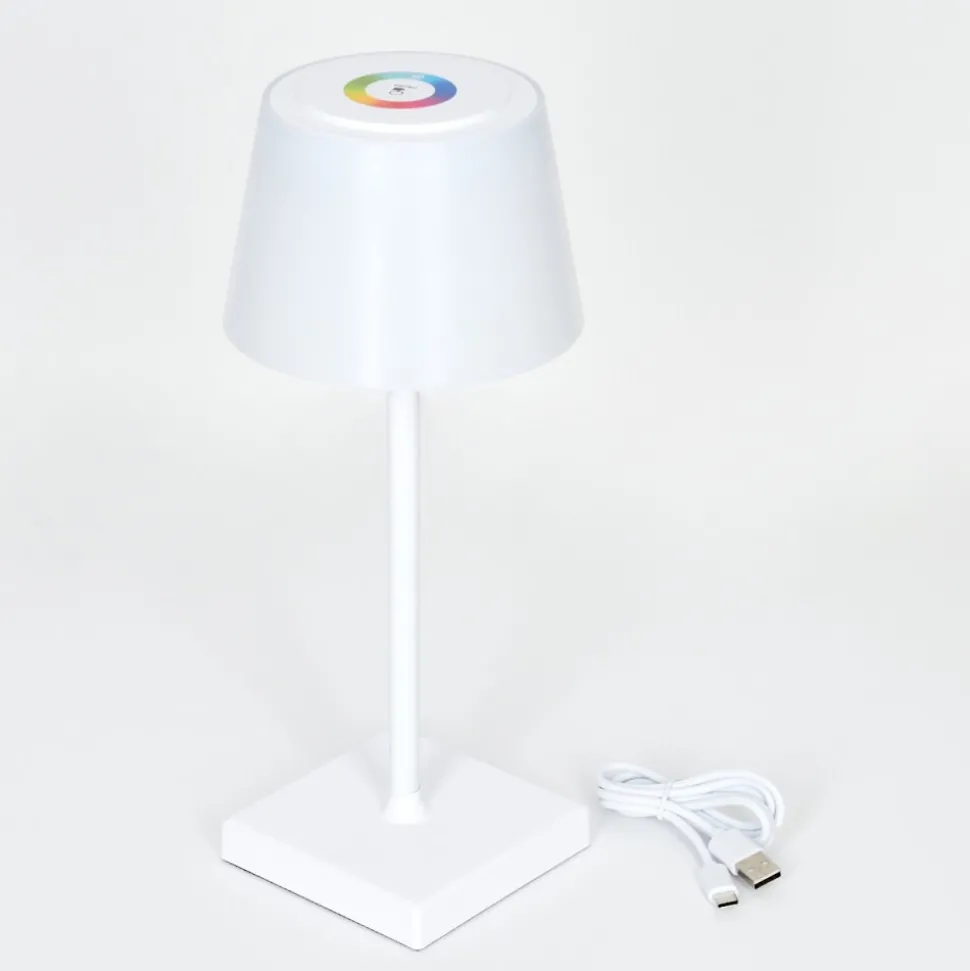 Lampe A Poser Burzaco Led Blanc, 1 Lumiere, Changeur De Couleurs