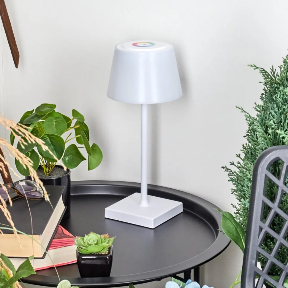 Lampe A Poser Burzaco Led Blanc, 1 Lumiere, Changeur De Couleurs