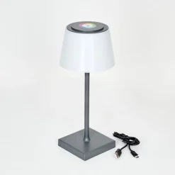 Lampe A Poser Burzaco Led Anthracite, 1 Lumiere, Changeur De Couleurs