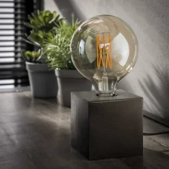 Lampe A Poser Dedemsvaart Nickel Mat, Noir, 1 Lumiere