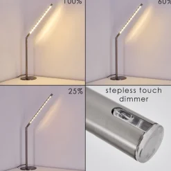 Lampe A Poser Deje Led Nickel Mat, 1 Lumiere