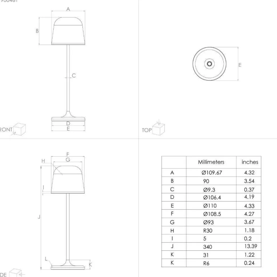 Lampe A Poser Eglo Mannera Led Sable, 1 Lumiere