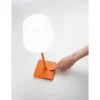 Lampe A Poser Fabas Luce Adam Led Orange, 1 Lumiere