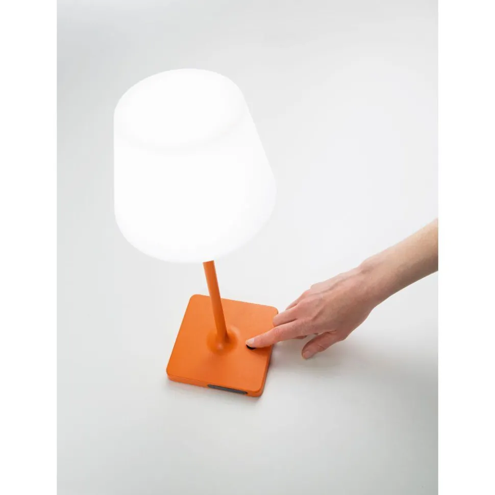 Lampe A Poser Fabas Luce Adam Led Orange, 1 Lumiere