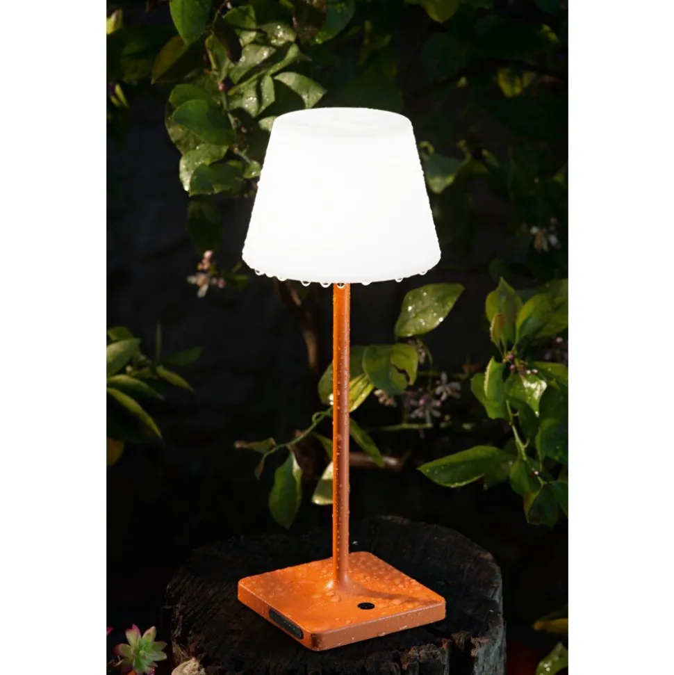 Lampe A Poser Fabas Luce Adam Led Orange, 1 Lumiere