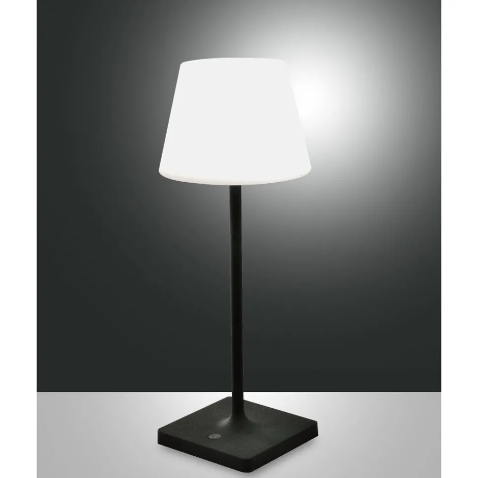 Lampe A Poser Fabas Luce Adam Led Gris, 1 Lumiere