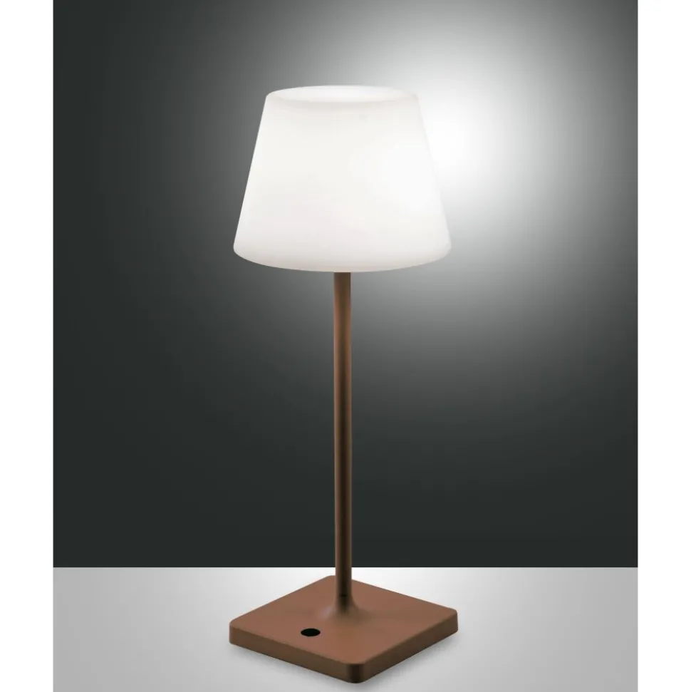Lampe A Poser Fabas Luce Adam Led Rouille, 1 Lumiere