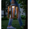 Lampe A Poser Fabas Luce Blend Led Bois Fonce, 1 Lumiere