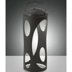 Lampe A Poser Fabas Luce Caddy Led Anthracite, 1 Lumiere