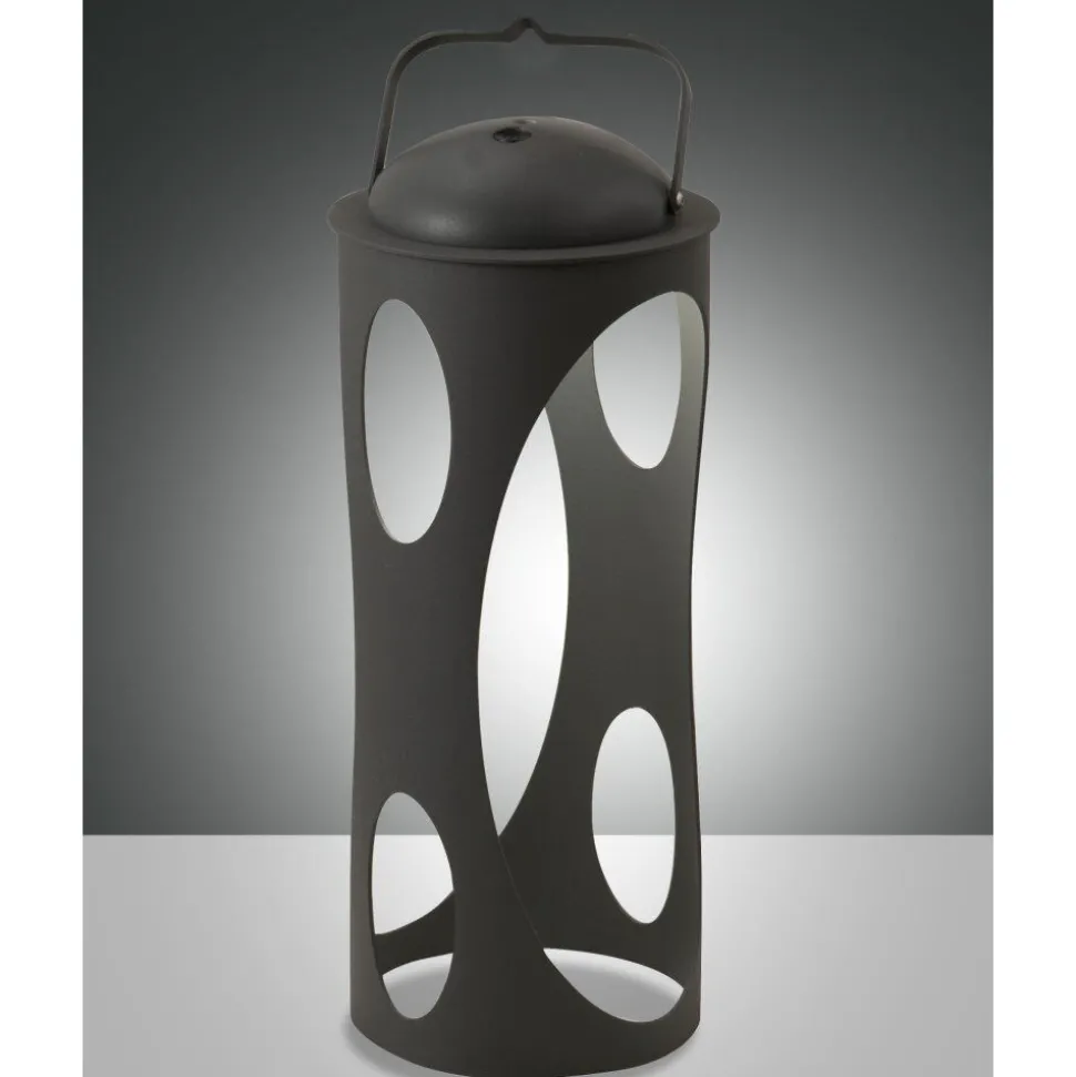 Lampe A Poser Fabas Luce Caddy Led Anthracite, 1 Lumiere