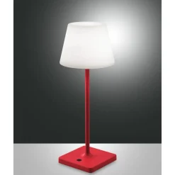 Lampe A Poser Fabas Luce Adam Led Rouge, 1 Lumiere