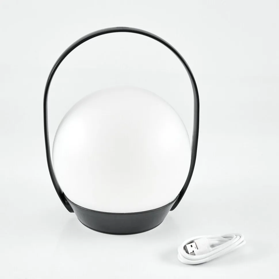 Lampe A Poser Fair Led Noir, 1 Lumiere, Changeur De Couleurs