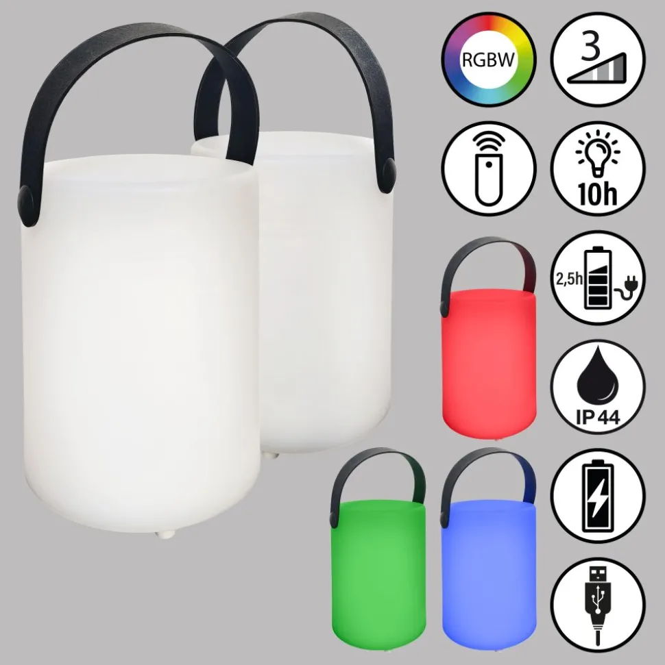 Lampe A Poser Fhl Easy Ciro Led Blanc, 1 Lumiere, Telecommandes, Changeur De Couleurs
