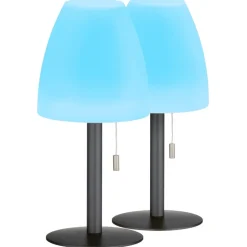 Lampe A Poser Fhl Easy Fiumara Led Noir, 1 Lumiere, Telecommandes, Changeur De Couleurs