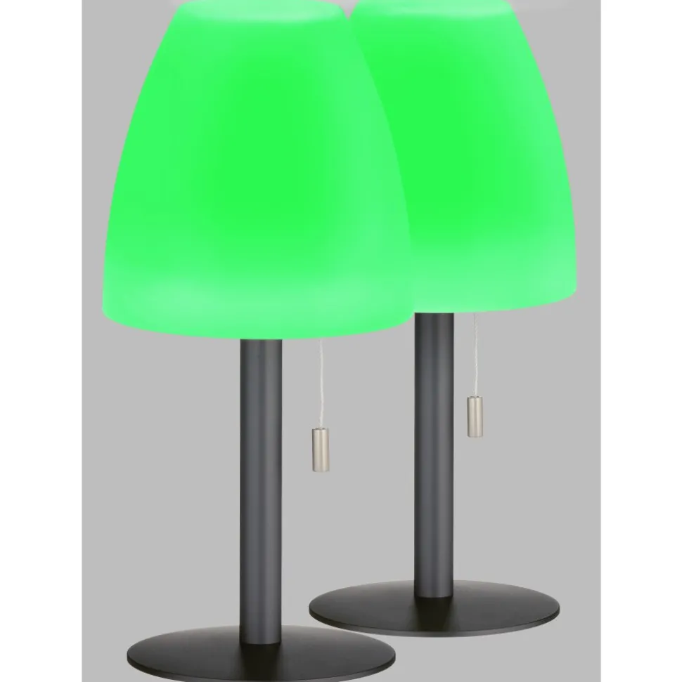 Lampe A Poser Fhl Easy Fiumara Led Noir, 1 Lumiere, Telecommandes, Changeur De Couleurs