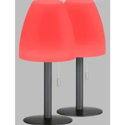 Lampe A Poser Fhl Easy Fiumara Led Noir, 1 Lumiere, Telecommandes, Changeur De Couleurs