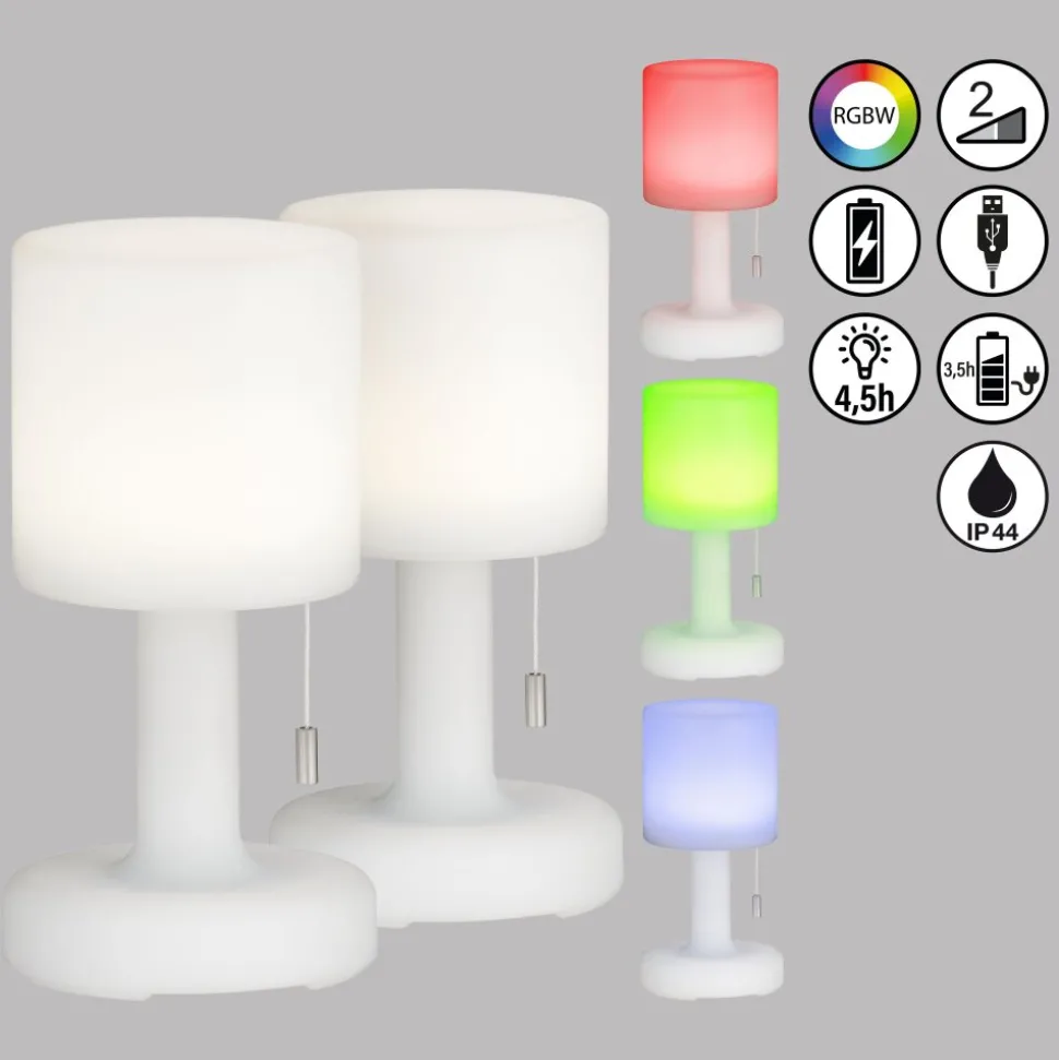 Lampe A Poser Fhl Easy Termoli Led Blanc, 1 Lumiere, Telecommandes, Changeur De Couleurs