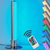 Lampe A Poser Flaut Led Chrome, 1 Lumiere, Telecommandes, Changeur De Couleurs