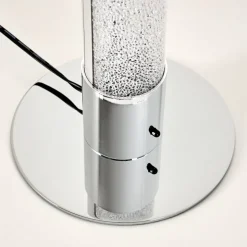 Lampe A Poser Flaut Led Chrome, 1 Lumiere, Telecommandes, Changeur De Couleurs