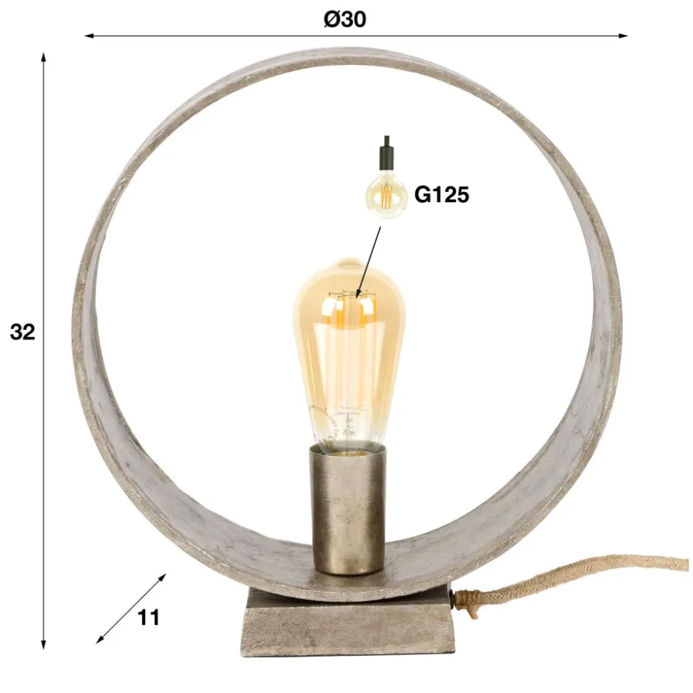 Lampe A Poser Gorredijk Rouille, 1 Lumiere