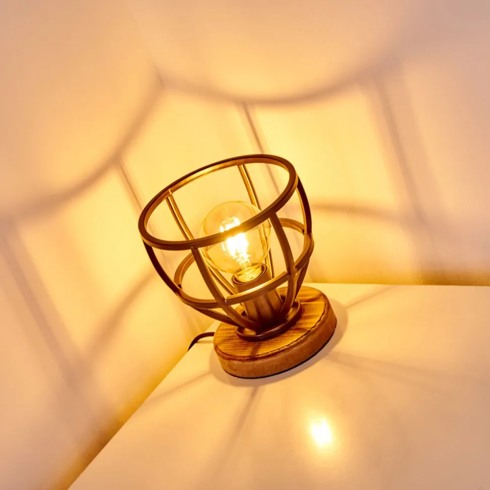 Lampe A Poser Haervej Bois Clair, Noir, 1 Lumiere