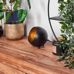 Lampe A Poser Hajo Noir Dore, 1 Lumiere