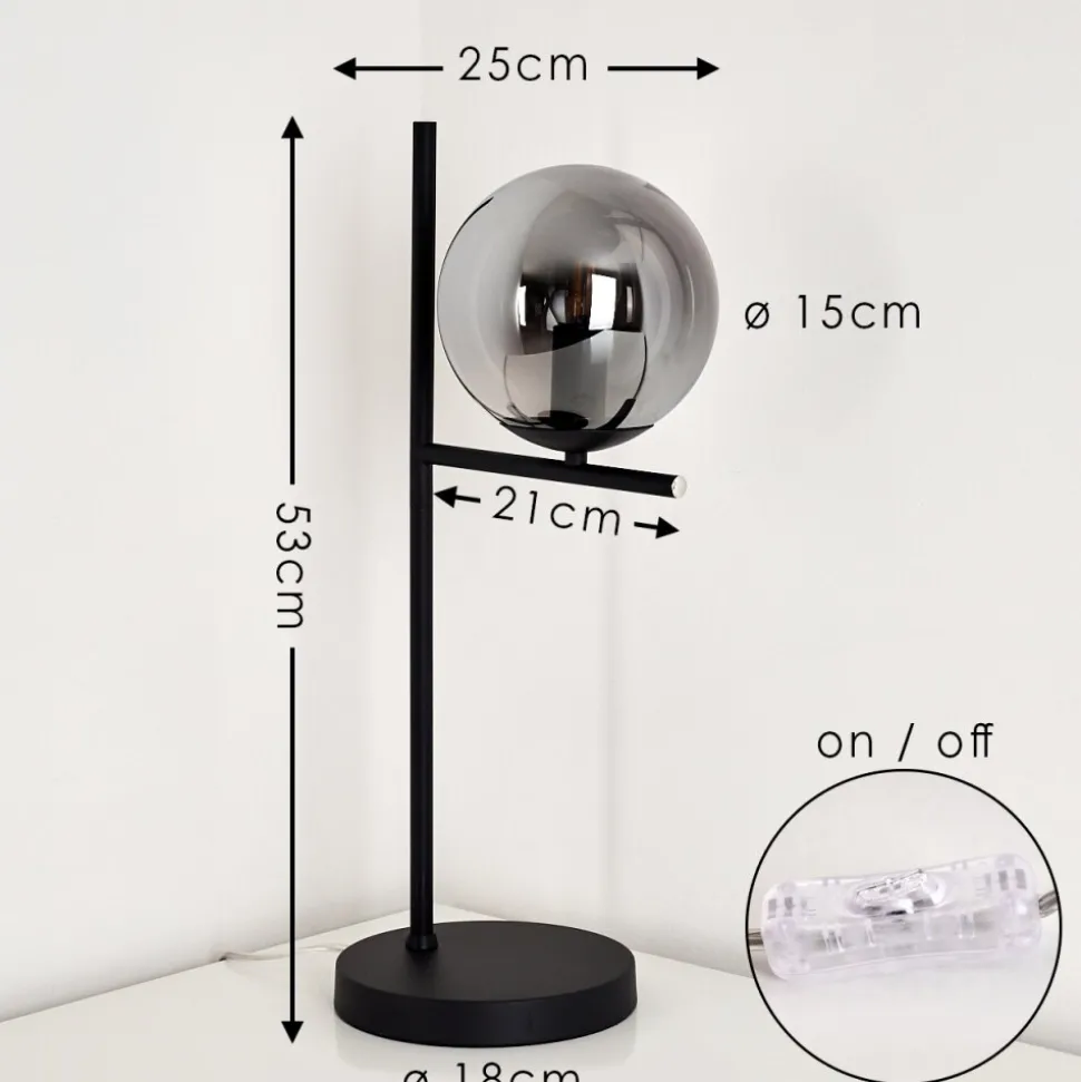 Lampe A Poser Hogatza Noir, 1 Lumiere