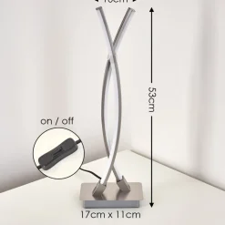 Lampe A Poser Horpmaal Led Nickel Mat, 2 Lumieres