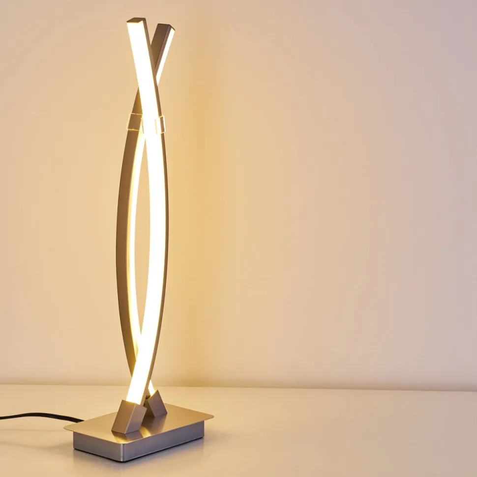 Lampe A Poser Horpmaal Led Nickel Mat, 2 Lumieres