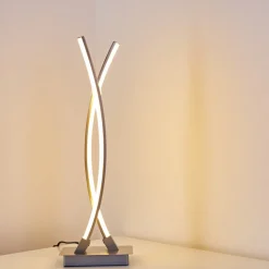 Lampe A Poser Horpmaal Led Nickel Mat, 2 Lumieres