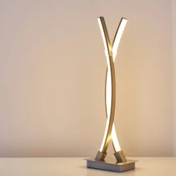 Lampe A Poser Horpmaal Led Nickel Mat, 2 Lumieres