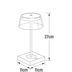 Lampe A Poser Konstsmide Scilla Led Noir, 1 Lumiere