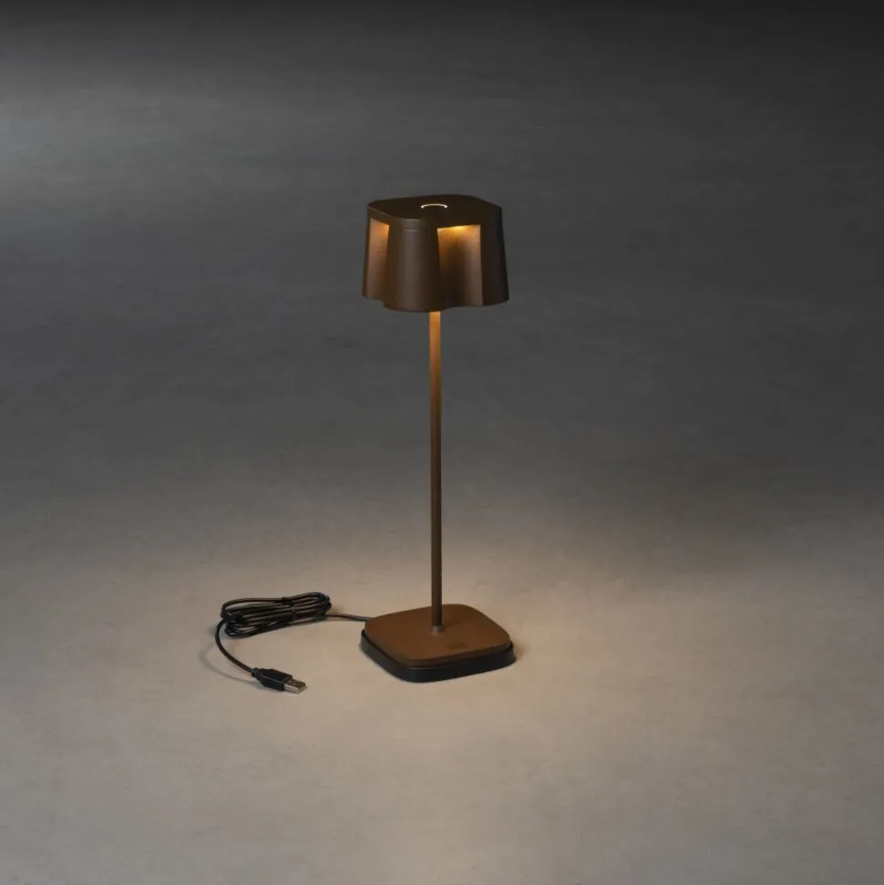 Lampe A Poser Konstsmide Nice Led Rouille, 5 Lumieres