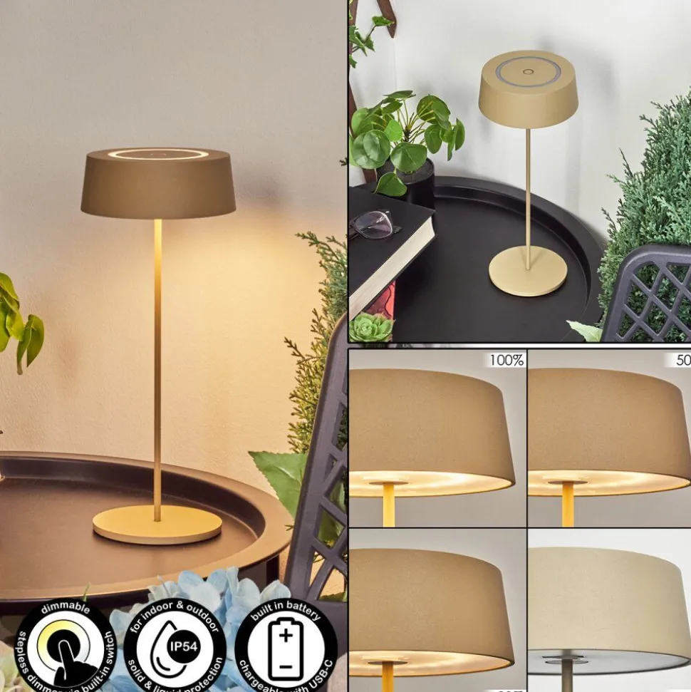 Lampe A Poser Kouvi Led Or, 1 Lumiere
