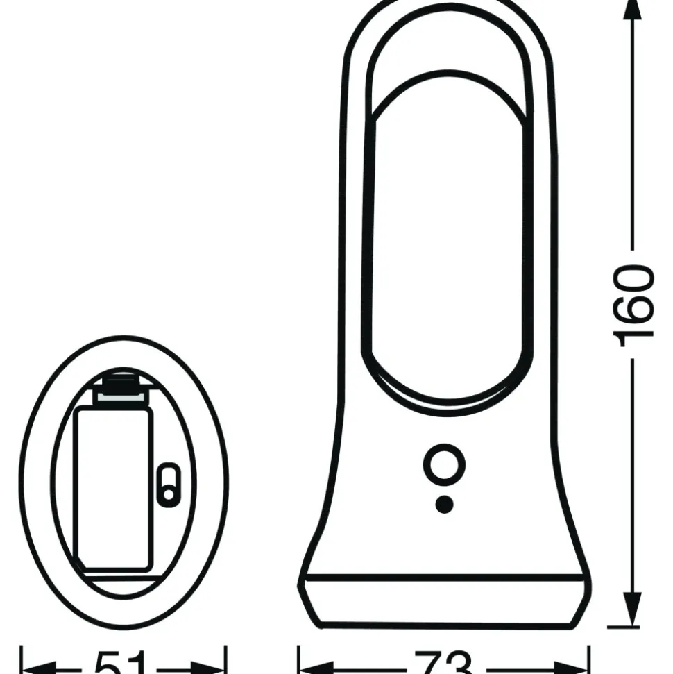Lampe A Poser Ledvance Nightlux Blanc, 1 Lumiere, Detecteur De Mouvement