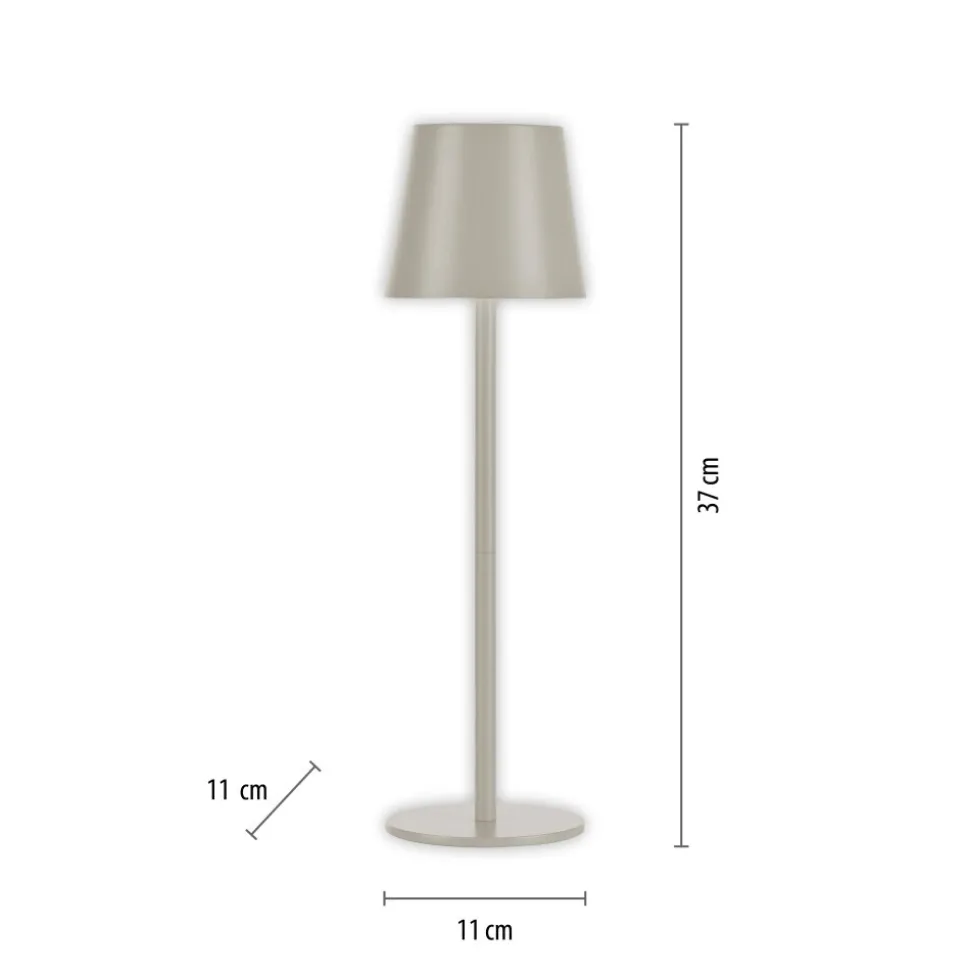 Lampe A Poser Leuchten Direkt Euria Led Gris, 1 Lumiere