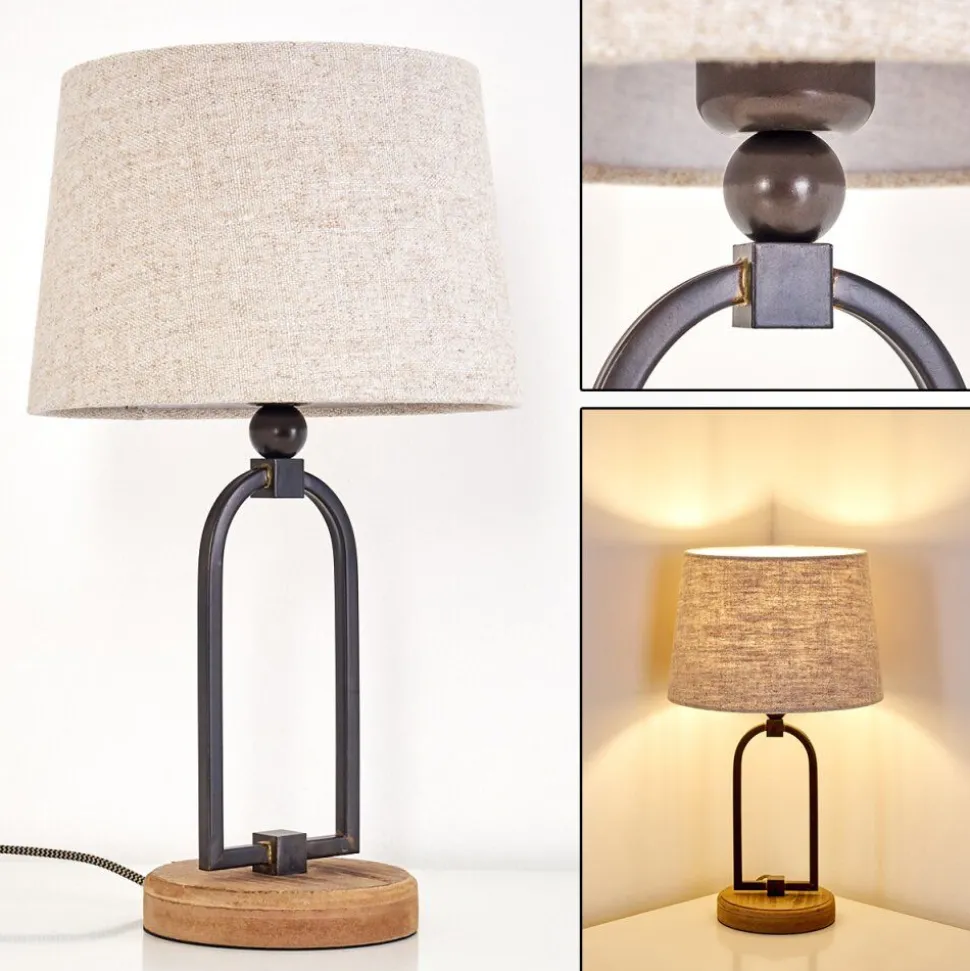 Lampe A Poser Logumkolster Brun, Noir, 1 Lumiere