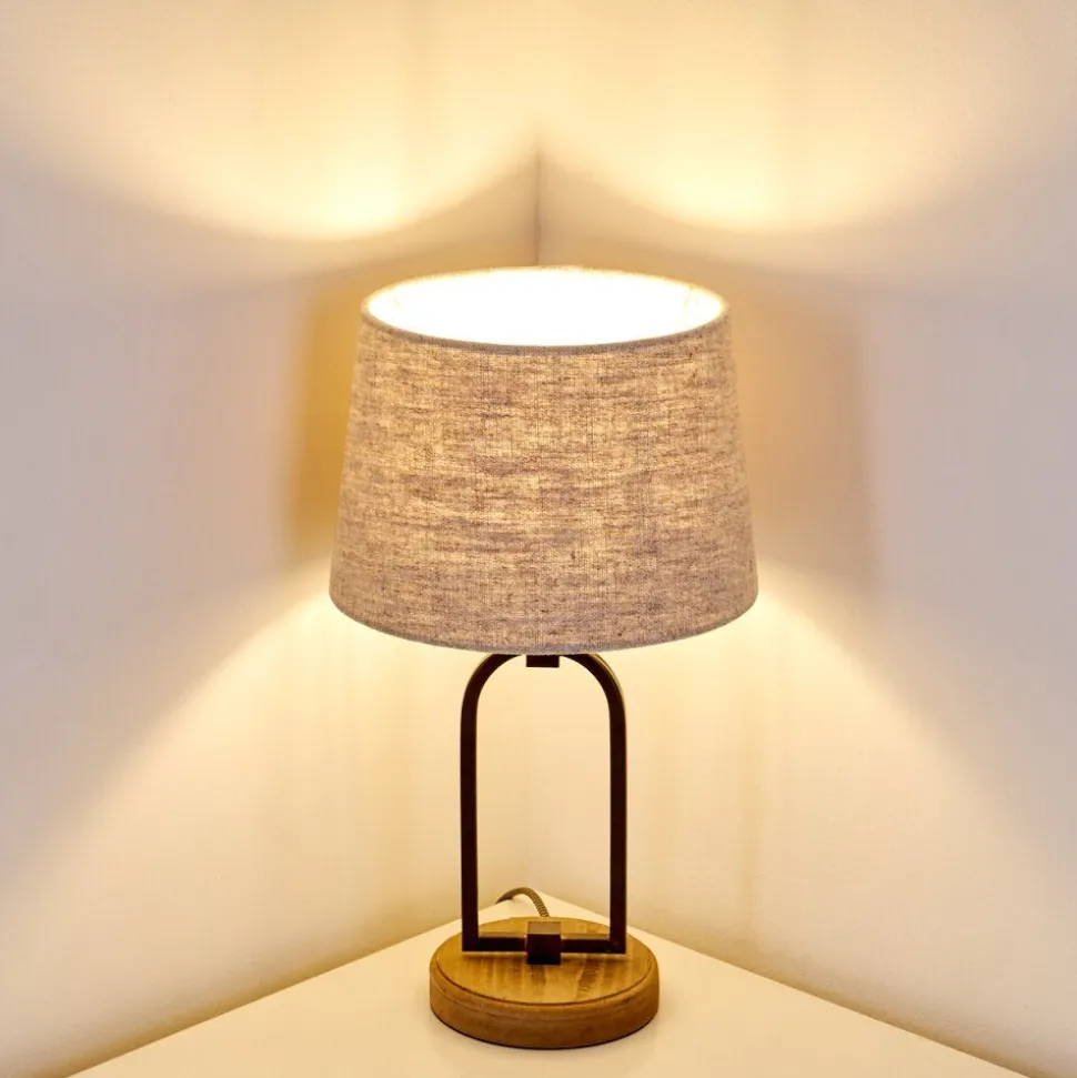 Lampe A Poser Logumkolster Brun, Noir, 1 Lumiere