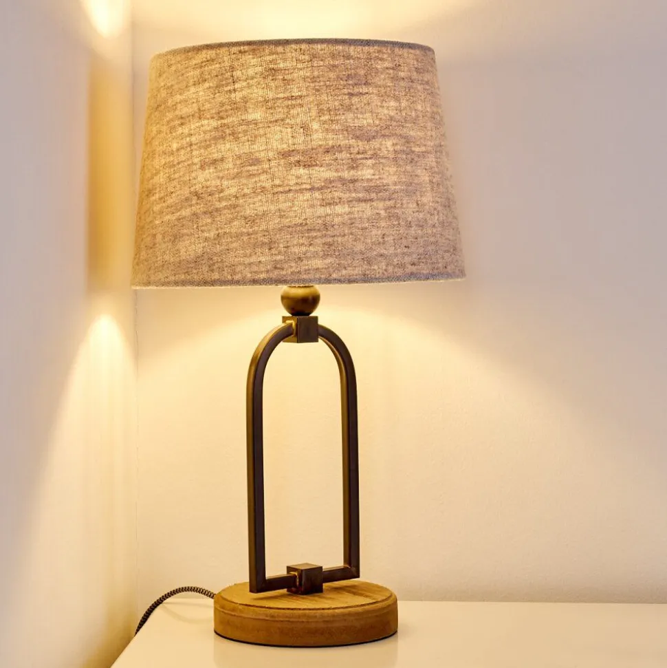 Lampe A Poser Logumkolster Brun, Noir, 1 Lumiere