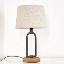 Lampe A Poser Logumkolster Brun, Noir, 1 Lumiere