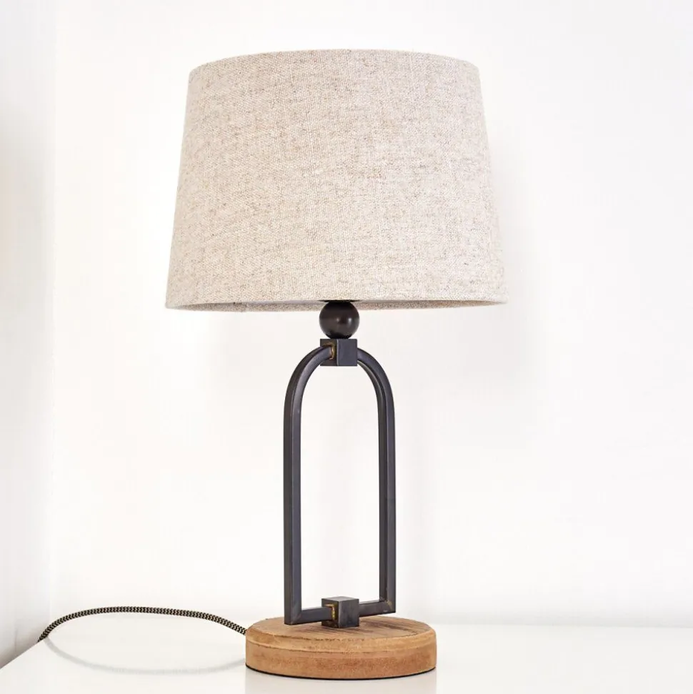 Lampe A Poser Logumkolster Brun, Noir, 1 Lumiere