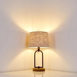 Lampe A Poser Logumkolster Brun, Noir, 1 Lumiere