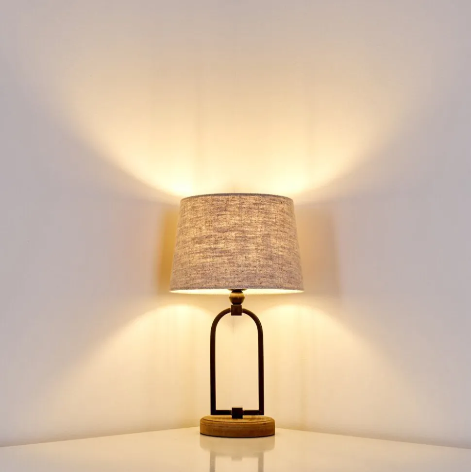 Lampe A Poser Logumkolster Brun, Noir, 1 Lumiere