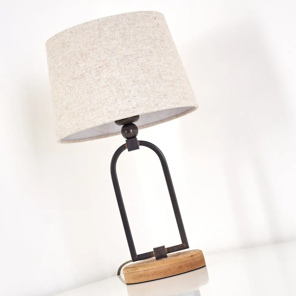 Lampe A Poser Logumkolster Brun, Noir, 1 Lumiere